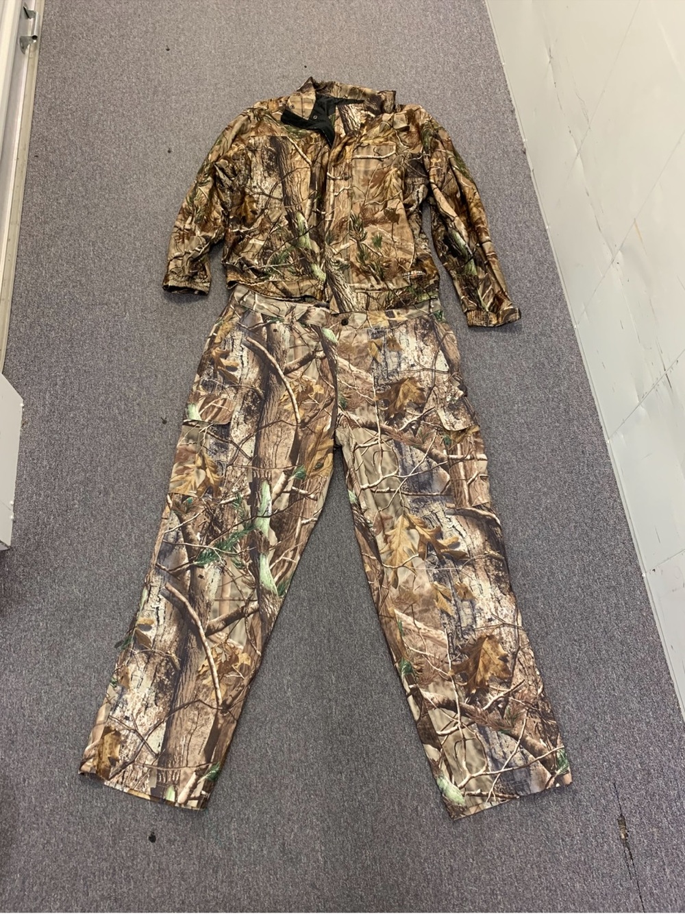 Two piece camouflage hunting set - pants and jacket LL Bean and Field & Stream